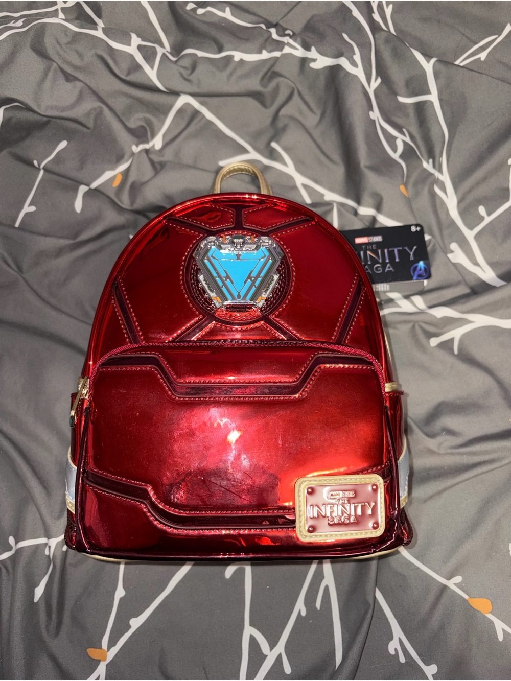Loungefly Iron Man 15th Anniversary Cosplay Luster Mini Backpack Brand NWT